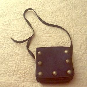 Leather & fur messenger